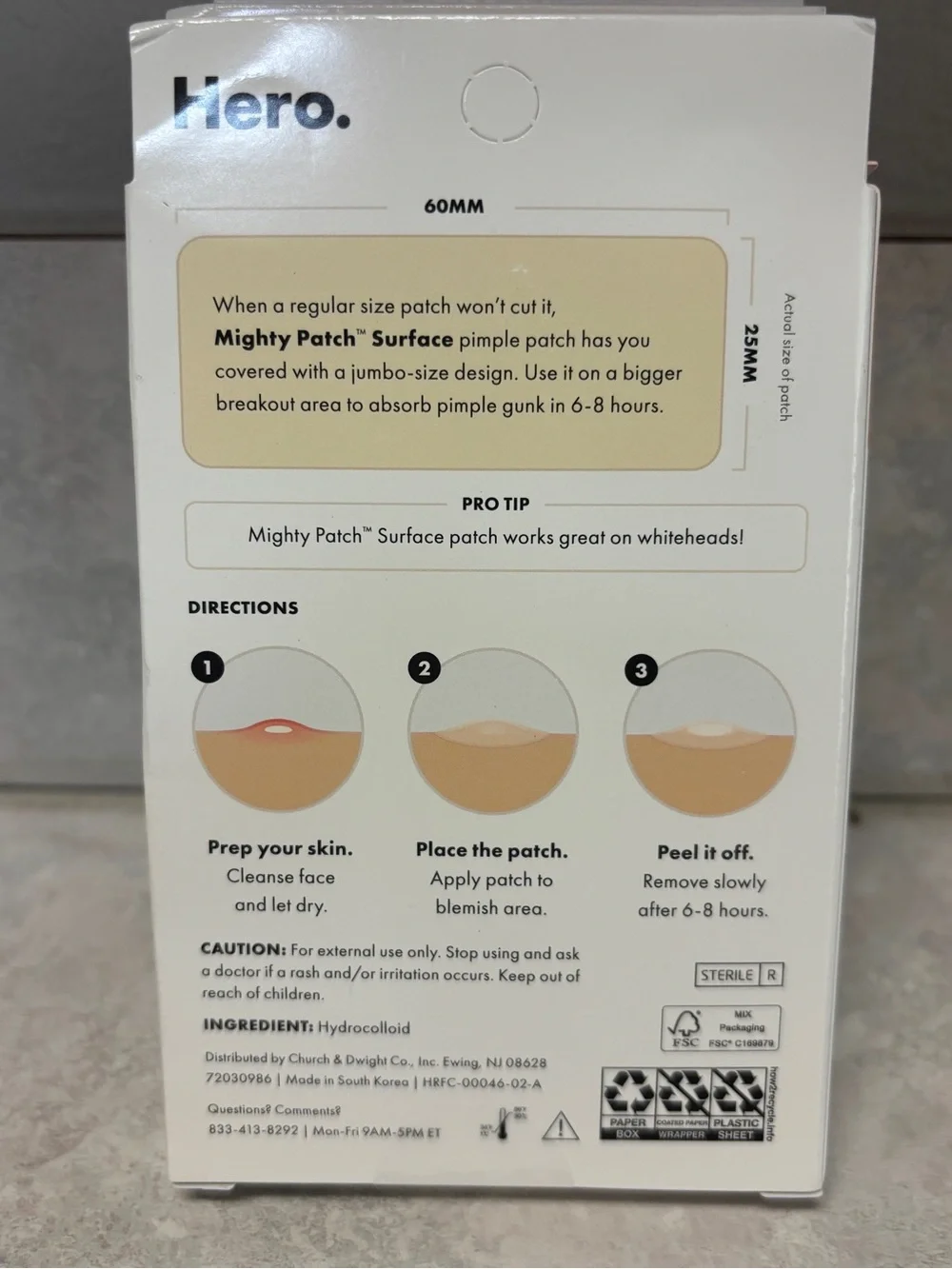 Hero Mighty Patch Surface Acne Patches 10 Strips/Box - Lot of 3 Boxes